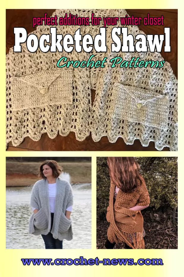 Pocketed Shawl Crochet Patterns