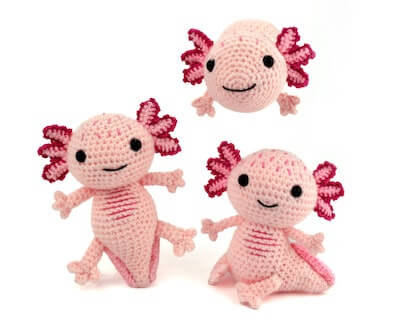 Alice, The Axolotl Amigurumi Crochet Pattern by Moji Moji Design