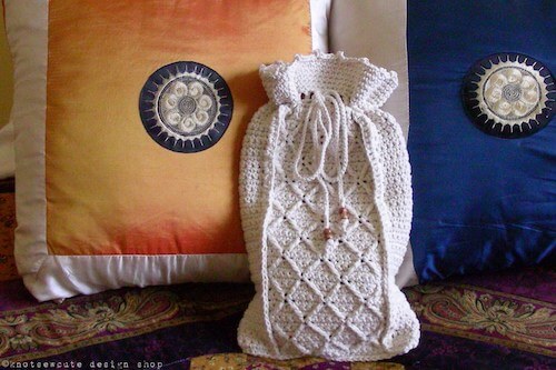 Aran Hot Water Bottle Cover Crochet Pattern by Knot Sew Cute