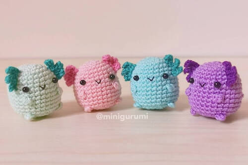 Baby Axolotl Crochet Pattern by Minigurumi