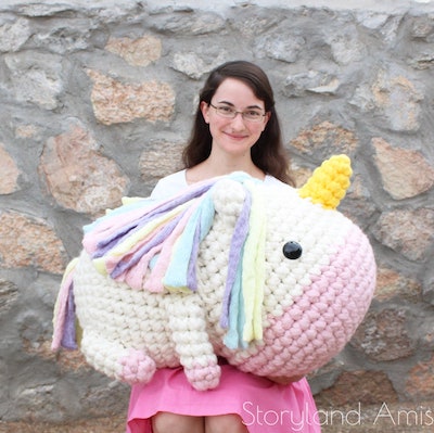 Bubbles, The Unicorn Large Amigurumi Pattern by Storyland Amis