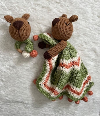 Carlos, The Capybara Comforter And Rattle Crochet Pattern by Yarnbelle Creations