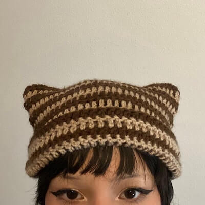 Cat Beanie Crochet Pattern by Slowish Studios