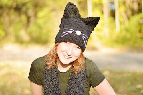 Cat Hat With Ears Crochet Pattern by Alexandra Halsey