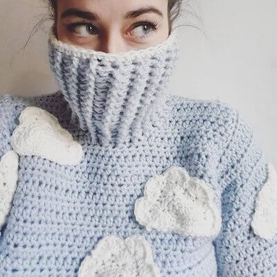 Cloud Sweater Crochet Pattern by Katie M
