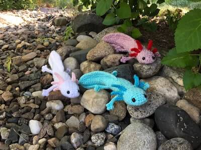 Crochet Axolotl Pattern by Imagined Yarn