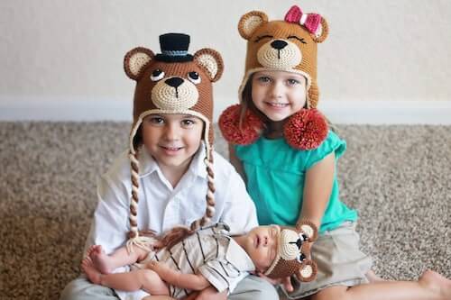 Crochet Bear Hat Pattern by Bri Abby HMA