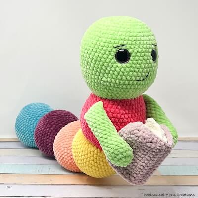 Crochet Bookworm Pattern by Whimsical Yarn Designs