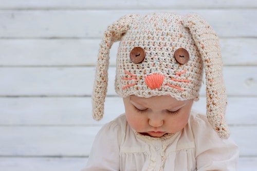 Crochet Bunny Baby Hat Pattern by Make And Do Crew