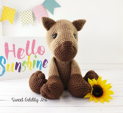 Crochet Capybara Pattern by Sweet Oddity Art