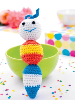 Crochet Caterpillar Rattle Pattern by Lets Get Crafting Magazine