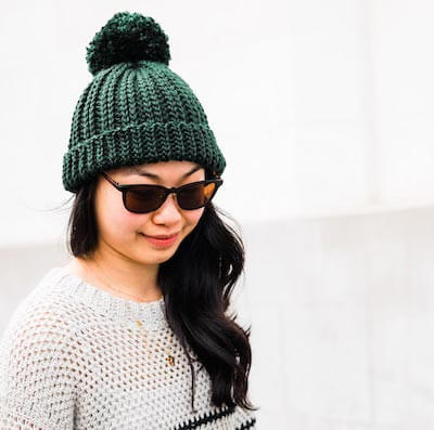 Crochet Chunky Ribbed Beanie Pattern by For The Frills