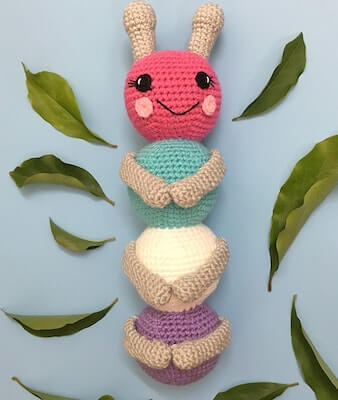 Crochet Cuddly Caterpillar Pattern by Grace And Yarn
