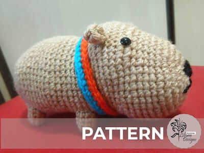 Cute Capybara Crochet Pattern by Ami Ama Crochet