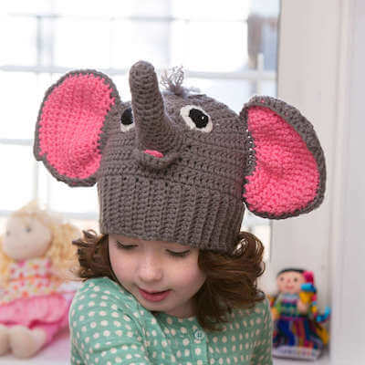 Crochet Elephant Hat Pattern by Red Heart
