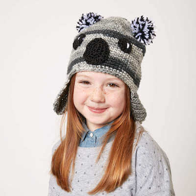 Crochet Koala Hat Pattern by Yarnspirations