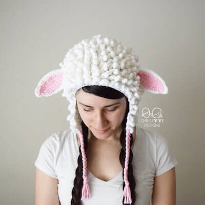 Crochet Lamb Hat Pattern by Chrisette Designs
