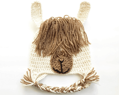 Crochet Llama Hat Pattern by Lovable Loops
