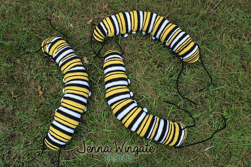 Crochet Monarch Butterfly Caterpillar Pattern by Jenna Wingate Designs