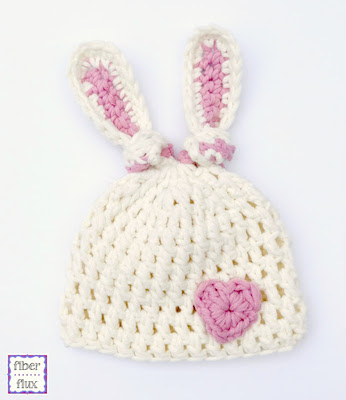 Crochet Bunny Knot Hat Pattern by Fiber Flux