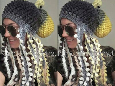 Crochet Octopus Beanie Pattern by Kundalini Crochet