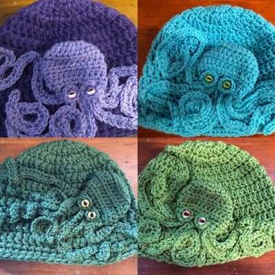 Crochet Octopus Hat by Jecca Rose Creations