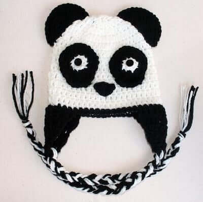 Crochet Panda Earflap Hat Pattern by Instructables