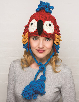 Crochet Parrot Hat Pattern by Vanessa Mooncie