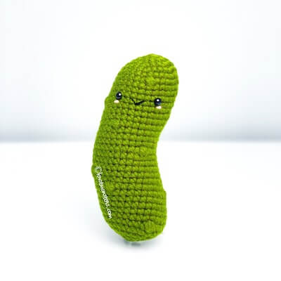 Crochet Pickle Cucumber Pattern by Knot Monster