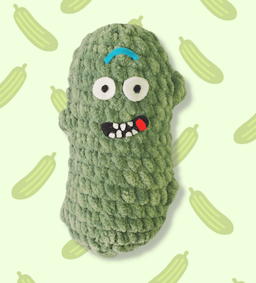 Crochet Pickle Rick Pattern by Summerbug Crafts