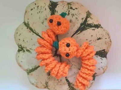 Crochet Pumpkin Worry Worm Pattern by Start Crochet