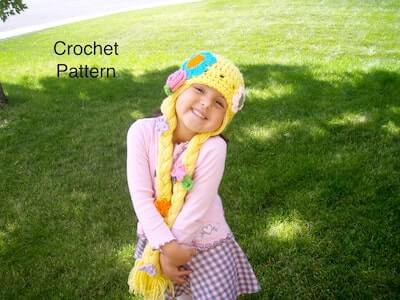Crochet Rapunzel Hat Pattern by Pretty Things 55