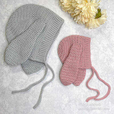 Crochet Ribbed Bunny Bonnet Pattern by Left In Knots