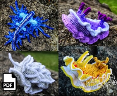 Crochet Sea Slugs Pattern by Crafty Intentions
