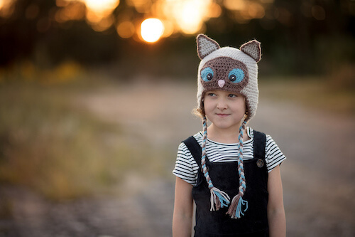 Crochet Siamese Cat Hat Pattern by Crochet By Jennifer