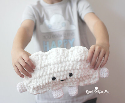 Cuddly Free Crochet Cloud Pattern by Repeat Crafter Me