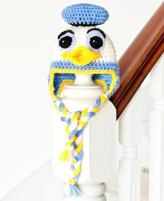 Donald Duck Inspired Crochet Baby Hat Pattern by Hopeful Honey