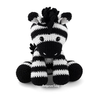 Free Baby Zebra Amigurumi Pattern by Amigurumi Today