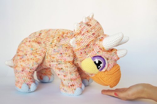 Gravity, The Triceratops Large Amigurumi Pattern by Projectarian