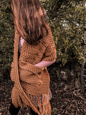 Harvest Moon Pocket Shawl Crochet Pattern by Crochet With Carrie