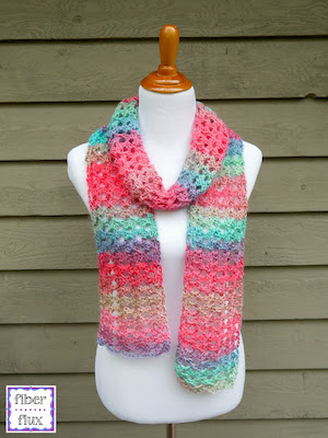 Island Lace Scarf Crochet Pattern by Fiber Flux 