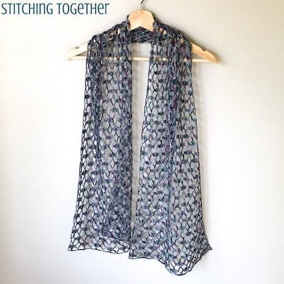 Lacy Crochet Scarf Pattern by Stitching Together