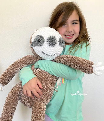 Large Sloth Crochet Animal Pattern by Repeat Crafter Me