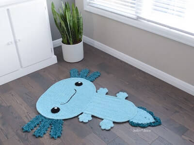 Lex, The Axolotl Salamander Rug Crochet Pattern by Ira Rott Patterns