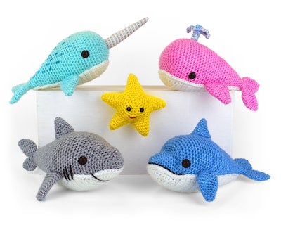 Ocean Buddies Amigurumi Crochet Pattern by Moji Moji Design