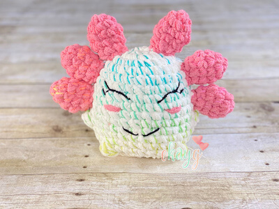Puffy Stuffy Axolotl Crochet Pattern by Erin Greene