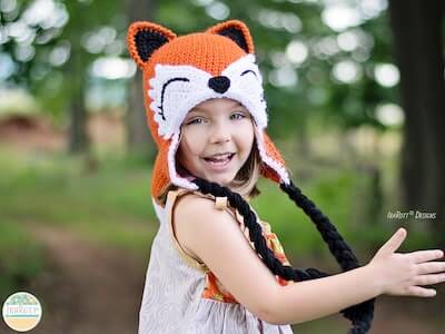 Roxy, The Forest Fox Crochet Animal Hat Pattern by Ira Rott Patterns