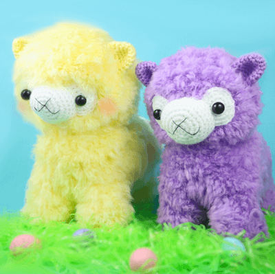 Spring Alpacas Amigurumi Pattern by Stringy Ding Ding