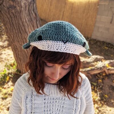 Whale Beret Hat Crochet Pattern by Hello Happy