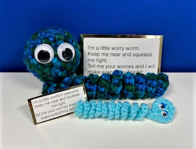 Worry Worm Crochet Pattern by Teenie Crochets